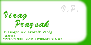 virag prazsak business card